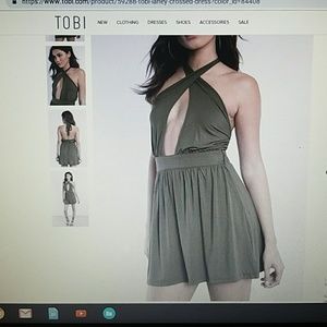 Olive green skater dress size S